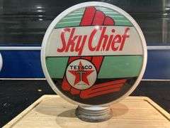 Narrow Body Texaco "Sky Cheif" Glass Pump Globe