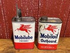 (6) Mobiloil Cans