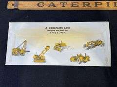 (7) Caterpillar Pens, Pencils, Yardstick, Envelope