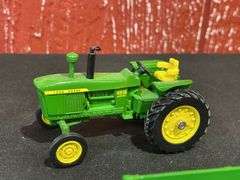 (8) 1/43 John Deere Tractors + Implements Ertl