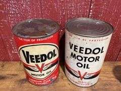 (4) Veedol Oil Cans