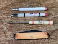 (5) IH Bullet Pencils, Knife, Screwdriver