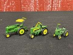 (3) 1/64 John Deere Tractor w/Mowers Customized