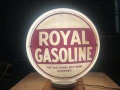 Royal Gasoline Narrow Body Glass Pump Globe