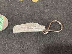 (6) John Deere Watch Fobs, Key Chains, Pin