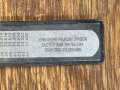 (3) John Deere Rain Gauge, Ruler, Badge