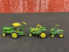 (3) 1/64 John Deere Tractor w/Mowers Customized