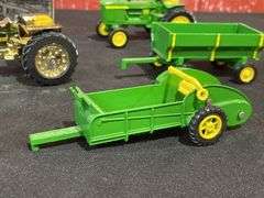 (8) 1/43 John Deere Tractors + Implements Ertl