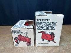 (2) 1/16 Farmall H + IH Forage Wagon NIB Ertl