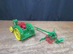 (2) 1/16 John Deere Waterloo Boy + Gilpin Plow