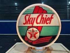 Narrow Body Texaco "Sky Cheif" Glass Pump Globe