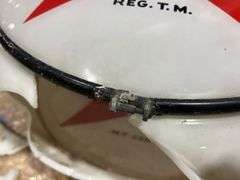 White Outlined Texaco Glass Gas Globe