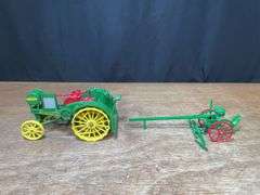 (2) 1/16 John Deere Waterloo Boy + Gilpin Plow