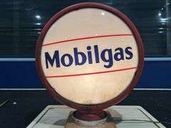 Double Faced Mobilgas Metal Globe