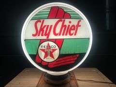 Texaco " Sky Cheif" Narrow Body Glass Gas Globe