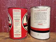 (4) Veedol Oil Cans
