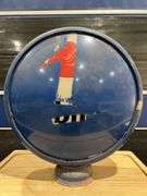 Double Faced Mobilgas Special Metal Gas Globe