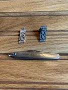 (3) John Deere Flite 63 Knife, Pin, Charm