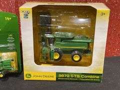 (3) 1/64 John Deere Tractors + Combines NIB Ertl