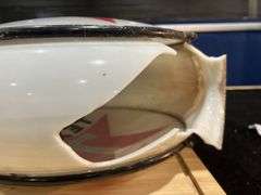 White Outlined Texaco Glass Gas Globe