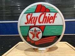 Narrow Body Texaco "Sky Cheif" Glass Pump Globe