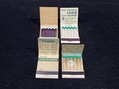 (4) Oliver Matchbook + Matchbook Covers