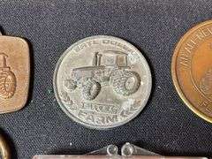 (8) John Deere Coins, Watch Fob, Key Chains