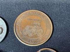 (8) John Deere Coins, Watch Fob, Key Chains