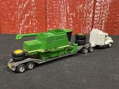 1/64 John Deere Combine on Semi Customized