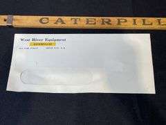 (7) Caterpillar Pens, Pencils, Yardstick, Envelope