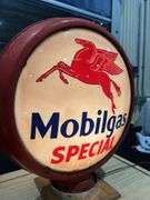 Double Faced Mobilgas Metal Globe