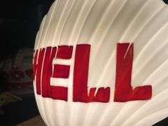 Clamshell - Shape. Shell Oil Glass Fuel Pump Globe