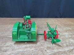 (2) 1/16 John Deere Waterloo Boy + Gilpin Plow