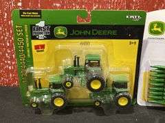 (3) 1/64 John Deere Tractors + Combines NIB Ertl