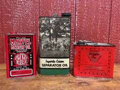 (3) De Laval, Superla Cream, + Marvel Oil Cans