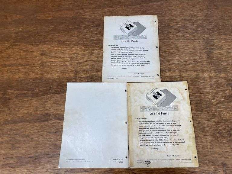 IH Cub Cadet Literature