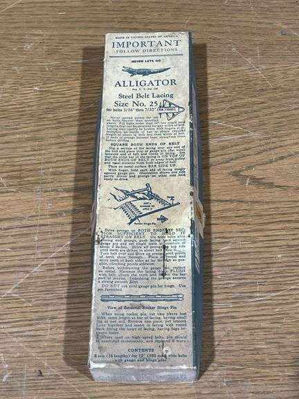 Vintage Alligator Belt Lacing