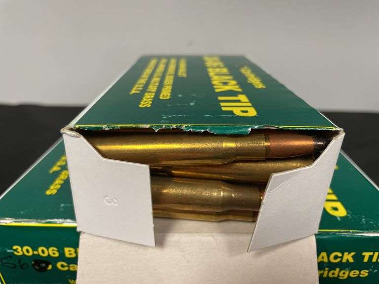 (3)-Boxes (167 Rounds) 30.06 Black Tip Ammo