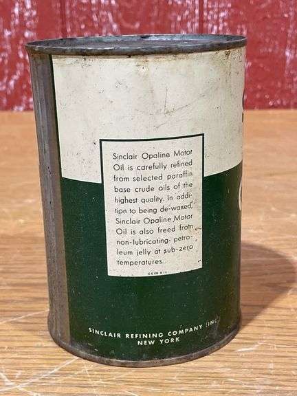 (3) NOS Sinclair Opaline Motor Oil Cans