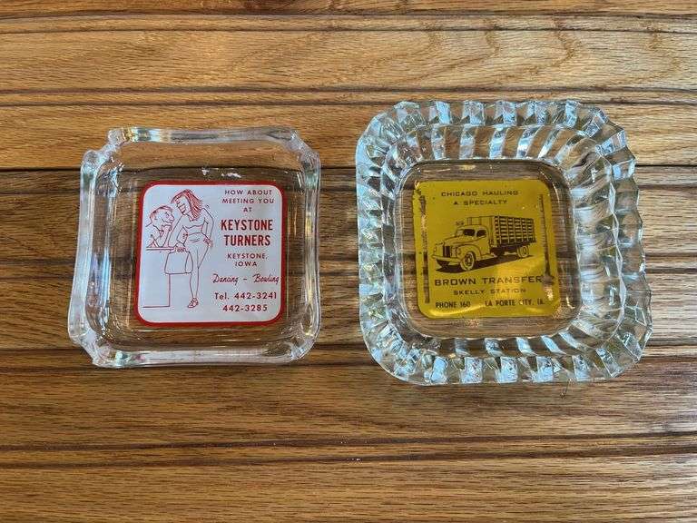 (2) Glass Ashtrays image