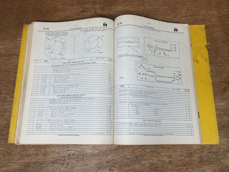 (2) IH Parts Catalogs