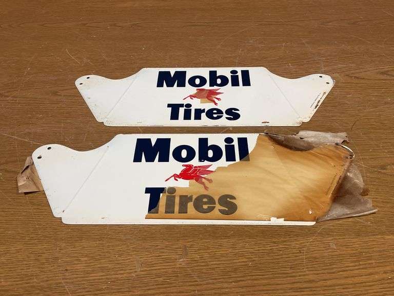 NOS -  Mobil Pegasus Gas Station Tire Display Rack image