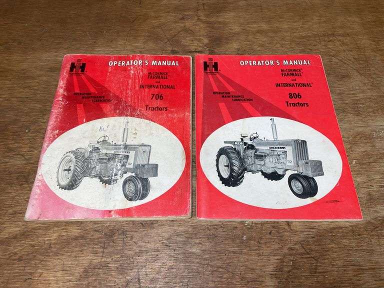 (2) Farmall 706 + 806 Operators Manuals image