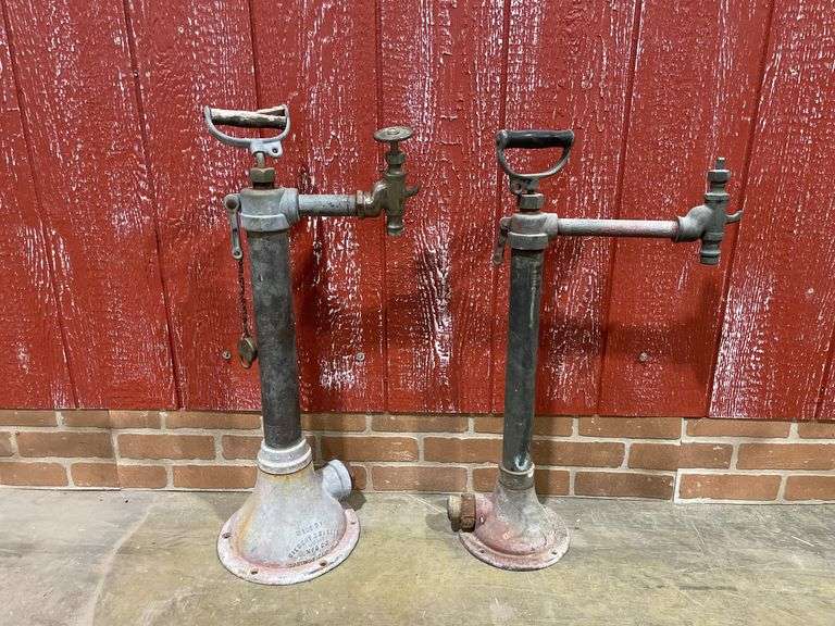 Pair of Gilbert and Barker Mechanical Oil Pumps image