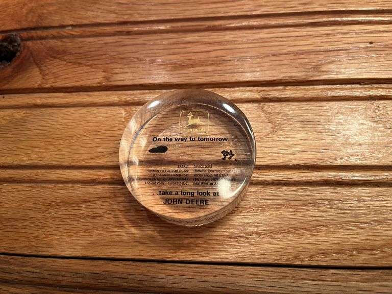 (3) John Deere Paperweights