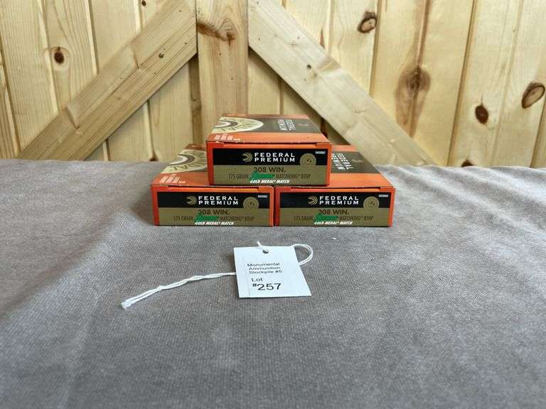 3 Boxes Federal Premium Gold Medal 175 Gr. Sierra MatchKing .308
