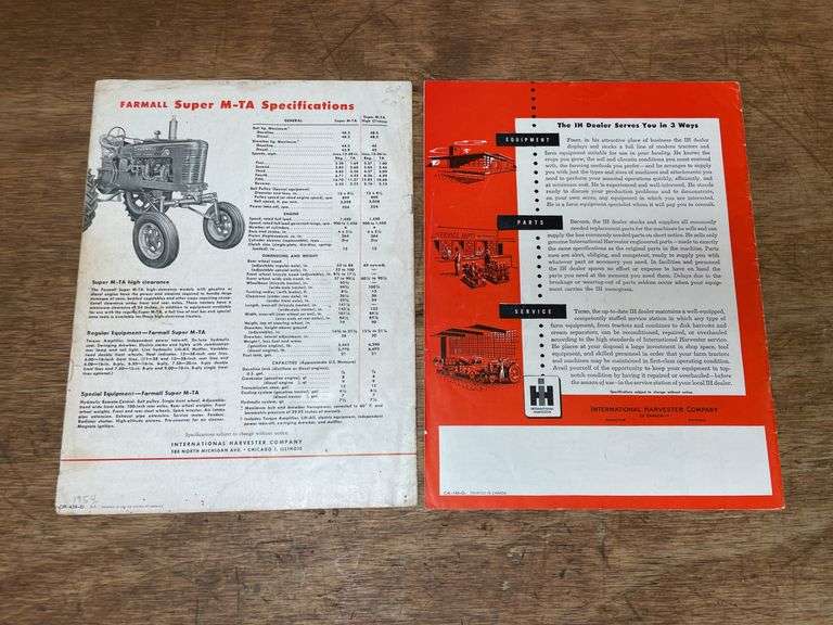 (2) Farmall M + Super M-TA Sales Literature