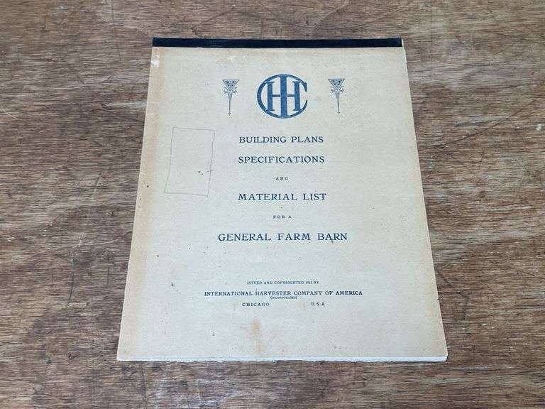1912 IHC General Farm Barn Building Plans image