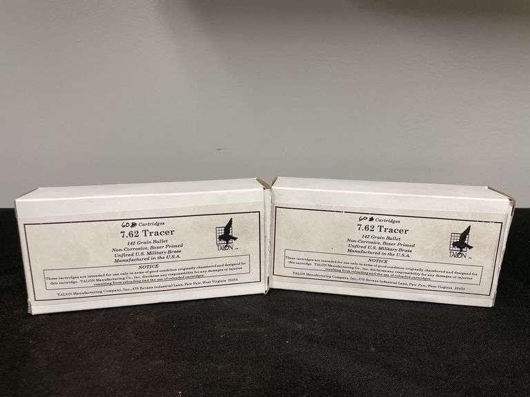 (2)-Boxes of 60 Each (120 Rounds) 7.62 Tracer