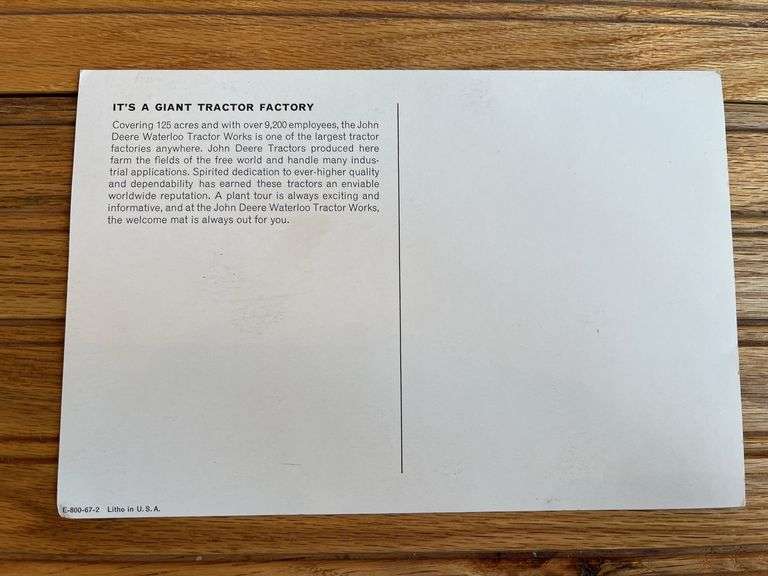 (4) John Deere Postcards